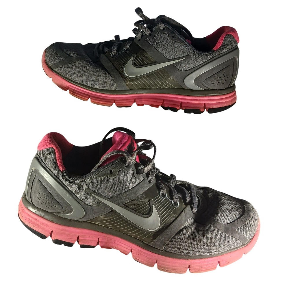 Nike Lunarglide+ Running Shoes Size 7 Grey Pink 366645-901 Athleisure Y2K